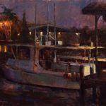 Neal Hughes, Port Salerno Nocturne, oil, 16 x 20.
