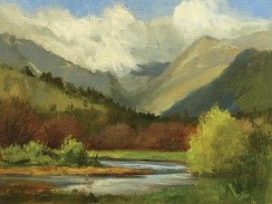 Peggy Immel, Up Valley, oil, 12 x 16. 