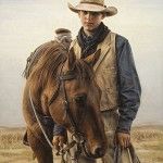 Carrie Ballantyne, Jackson Wald—Cowboy 2008, oil, 18 x 14.