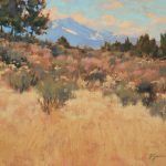 Barbara Jaenicke, Mountain View From the Meadow, oil, 11 x 14.