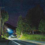 Jonathan Keeton, Highway 100, Pittsfield, Vermont, watercolor, 22 x 30.