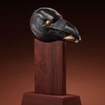 Steve Kestrel, Arc of Time, Raven Relic, diabase riverstone/other, 25 x 15 x 8, collection of Bob & Mary Raynolds.