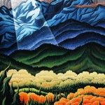 Kim Wiggins, Above the Upper Basin, oil, 60 x 36.