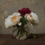 Michael Klein, English Roses, oil, 15 x 14.