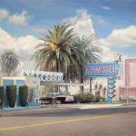 Jason Kowalski, Pink Motel, oil, 36 x 48.