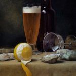 Joshua LaRock, Ale and Oysters, oil, 16 x 11.