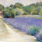 Valerie Collymore, Lavender in Van Gogh Garden, oil, 12 x 24.