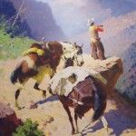 William R. Leigh, Scouting the Crags, oil, 40 x 34. Estimate: $200,000-$ 400,000.