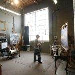 Jesse Powell at his art studio in Monterey, CA