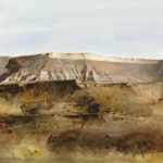 Dean Mitchell, Zion’s Mountain, watercolor, 20 x 30, collection of George and Pam Carlson.