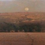 Nancy Bush, Moonrise at Sunset, oil, 18 x 24.