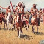 David Mann, Way of the Cheyenne, oil, 40 x 60.