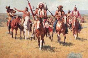 David Mann, Way of the Cheyenne, oil, 40 x 60.