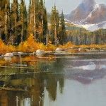 David W. Mayer, Mt. Moran from String Lake, Grand Teton National Park, oil, 18 x 24. Estimate: $3,250.