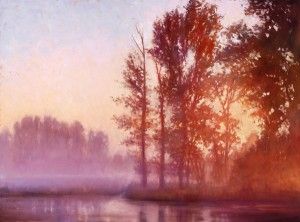 Michael Orwick, Misty Morning Memory, oil, 36 x 48.