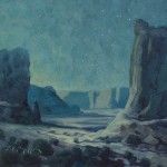 Jerry Markham, Midnight Monuments, oil, 11 x 14.