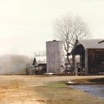Dean Mitchell, Farm Road, watercolor, 22 x 30.