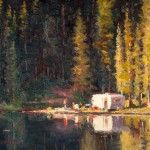 Doug Morgan, Alta Lake Idyll, oil, 12 x 16.