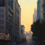 Michael Obermeyer, On Broadway, oil, 18 x 14.
