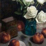 Zachery Elletson, Peaches, oil, 12 x 16.