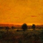 Tom Perkinson, Sunset, Northern New Mexico, oil, 10 x 10.