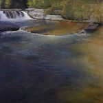 Peter Campbell, Lime Creek Falls, oil, 30 x 34.