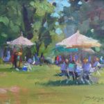 Katie Dobson Cundiff, Picnic in the Park, oil, 11 x 14.