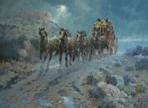 Robert Pummill, High Desert Storm, oil, 44 x 60, InSight Gallery.