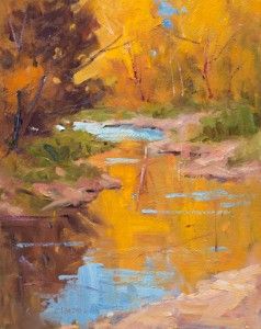 Clarence Medina, Ranchos Stream, oil, 14 x 11.