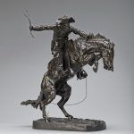 Frederic Remington, The Broncho Buster, bronze, 23 x 22 x 13.