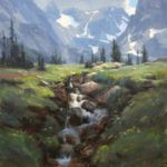 David Santillanes, The Sound of St. Vrain Creek, oil, 48 x 36.