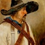 Clement Scott, El Bandito, western oil painting