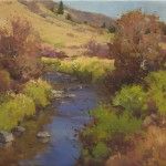Ken Spencer, Late Autumn Stream, oil, 18 x 24.