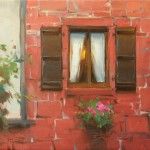 Ken Spencer, Red Stone Window, 16 x 20.