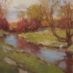 Ken Spencer, Spring Creek, oil, 30 x 40.