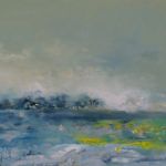 Elsa Sroka, Storm at Sea, oil, 7 x 8.