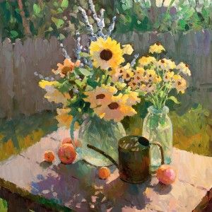 Gregory Packard, Summer Warmth, oil, 36 x 36.