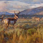Chad Poppleton, Sundown on Antelope Flats, oil, 24 x 36.