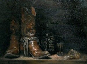 Terra Chapman, Andy’s Boots, oil, 22 x 19.