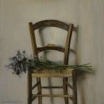 Cecilia Thorell, Tuscan Chair, oil still-life painting