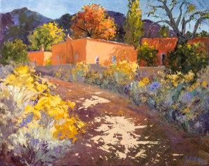 Evelyne Boren, Upper Canyon in the Fall, oil, 48 x 60.