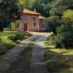 Valerie Collymore, French Cottage at Chateau St. Julien L’Ars, oil, 24 x 30.