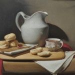 Katie Whipple, Katie’s Biscuits, oil still-life painting