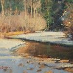 Irby Brown, Winter Stream, oil, 9 x 12.