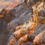 James McGrew, Winter’s Splendor, oil, 16 x 8.
