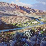 David Caton, River Road, Big Bend Ranch, oil, 40 x 60.