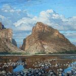 David Caton, Santa Elena Canyon, Downstream, oil, 48 x 60.