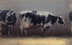 Michael Workman, Dairy, oil, 6 x 10.