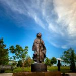 Sacagawea, a bronze by Glenna Goodacre, entrance to Mitch Park, 2733 Marilyn Williams Drive
