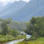 Dave Santillanes, The Florida River Valley, oil plein-air painting